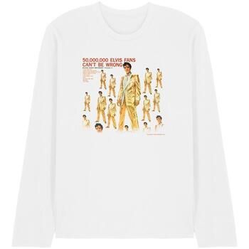 Elvis Presley Camiseta manga larga 50 Million Fans para hombre