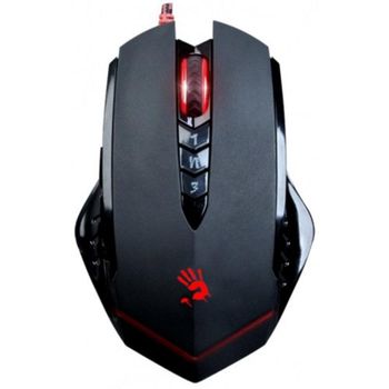 Ratón A4Tech V8M USB 3200 DPI Negro Rojo 8 Botones Memoria Gaming