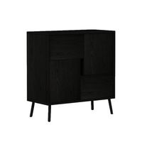 armario multiusos de madera darien - 765 x 35 x 795 cm - madera negra