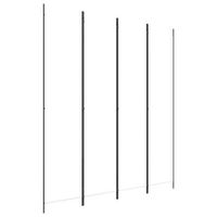 biombo separador de ambientes 4 paneles 200 x 220 cm tela blanca y hierro dec030840