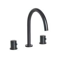 grifo mezclador para lavabo de laton dos mandos accesorios de bano negro pilcomayo