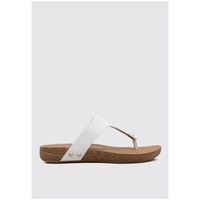 fitflop sandalias iqushion leather toe para mujer