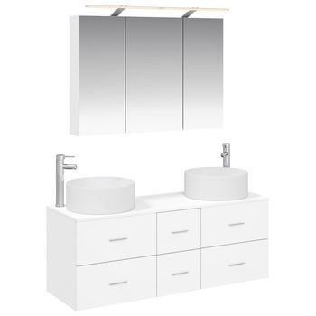 Juego De Muebles De Baño 4 Uds. Blanco Vidaxl