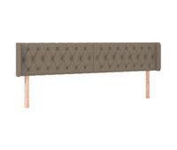 vidaxl cabecero de tela gris taupe 203x16x7888 cm