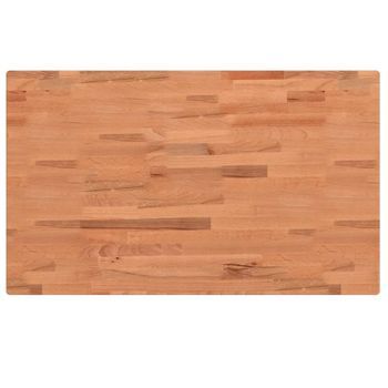 Encimera De Baño | Mueble De Baño Madera Maciza De Haya 100x60x4 Cm