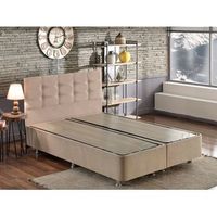 canape doble y cabecero ela double 180 x 200 marron claro