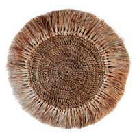 mantel individual natural con flecos d45 cm