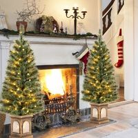 120cm arbol de navidad en maceta con 116 rama 100 luces led 3 modos dinamicos control remoto cfw97577