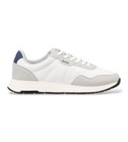 boss para hombre 50536481 zapatillas de cana baja con empeines con textura gris 41 plano cordones casual