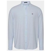tommy jeans camisa manga larga camisa linen blend hombre para hombre
