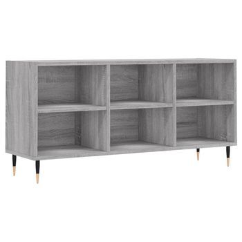 Mueble De Tv Madera De Ingeniería Gris Sonoma 103,5x30x50 Cm Vidaxl