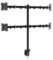 soporte de mesa para cuatro monitores de 10- 27 brazos con 1 codo y soportes orientables max 200x200 hasta 10kg por brazo