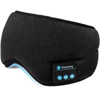 2 in 1 sleeping mask with built-in speakers  microphone - washable