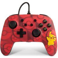 powera nintendo switch wired controller - red  black pikachu red