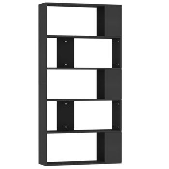 Estantería/divisor madera negro 80x24x159 cm