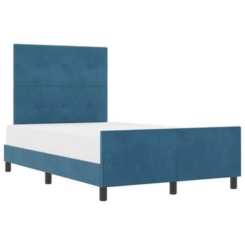 Cama Tapizada 197x126x128 Cm  - Azul