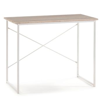 Mesa de escritorio blanco, estilo industrial, 90 x 50 x 74 cm