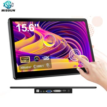 Monitor Portátil MISSUN de 15.6 Pulgadas con Pantalla Táctil Mini HDMI, Resolución 1920*1080P, Pantalla Extendida para Laptop, Segunda Pantalla para Xbox, PS4/5