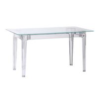 mesa ghost rectangular de 140cm 140x80x74cm - transparente