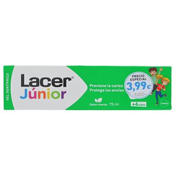 Lacer Junior gel dental 75 ml sabor menta