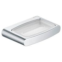 jabonera keuco ke elegance 11655 con cuenco de cristal cristalino real mate cromado 11655019000