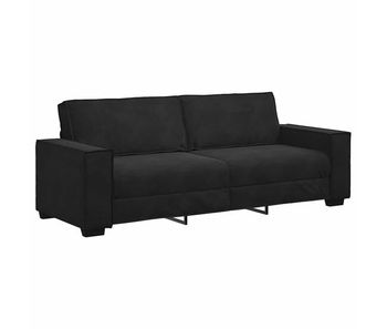 Sofá de 3 plazas - sofá de salón terciopelo negro 180 cm