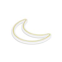 iluminacion led decorativa de plastico crescent amarillo 26x37x2 cm
