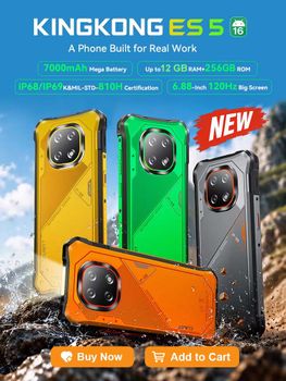 [Envío desde Polonia ] Teléfono resistente Cubot , KingKong ES 5,Android 16, hasta 12 GB de RAM (6+6GB) + 128 GB ROM, pantalla de 6,88 pulgadas 120Hz, batería 7000mAh, NFC, reconocimiento facial y de