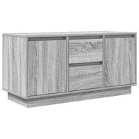 mueble tv - mesa de tv con luces led sonoma gris 100x41x50 cm