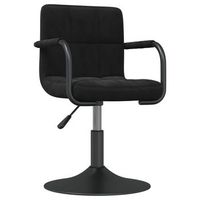 taburete de cocina de terciopelo negro vidaxl