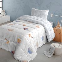 cool kids - edredon nordico infantil estampado reversible - 100 algodon - extra suave - cama 90105 cm - fabricado en espana