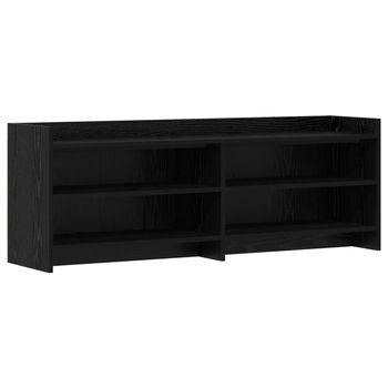 Mueble De Tv 135 X 33 X 47 Cm Roble Negro Madera De Ingeniería Vidaxl