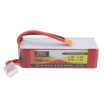 Batería LiPo ZOP POWER 22.2V 7000mAh 65C 6S con conector XT60 para RC Drone