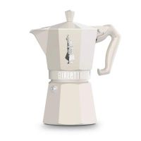 cafetera italiana bialetti moka exclusive 6 tazas aluminio crema