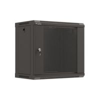 bastidor de pared lanberg wf03-5309-10b 9u 60kg con bloqueo y rieles de rack negro