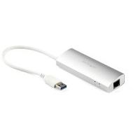 startechcom hub ladran usb 30 de 3 puertos con adaptador de red ethernet gigabit - hub concentrador usb-a - alimentado por el bus - 5gbps - hub usb portatil - carcasa resistente
