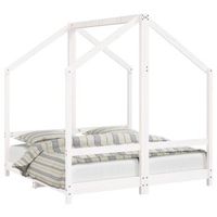 estructura de cama para ninos madera de pino blanco 2x70x140 vidaxl