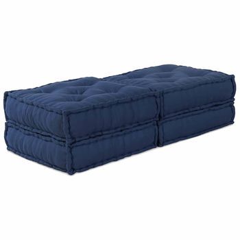 Unidad De Sofá Modular 2 Uds. Tela Añil 140 X 70 X 36 Cm Vidaxl