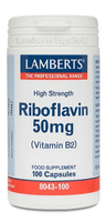 lamberts riboflavina 50mg vitamina b2 100 comprimidos