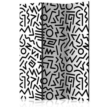 Biombo - Black And White Maze (135x172 Cm)