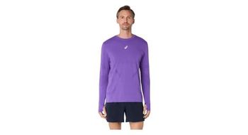 Maillot de manga larga asics road seamless violet  hombre