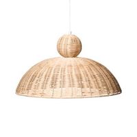 lampara colgante de ratan pantalla tejida a mano lampara de techo comedor natural suerte