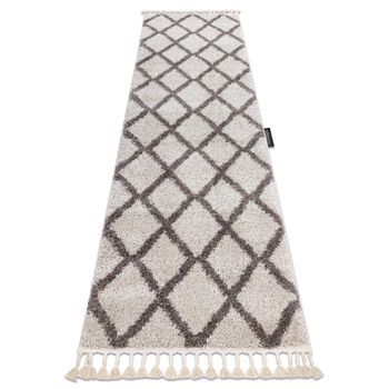 Alfombra, Alfombra De Pasillo Berber Troik Crema – Para La Cocina, E 60x250 Cm