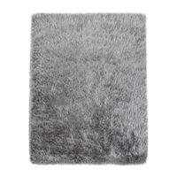 alfombra de pelo largo glamorous gris  200 cm redondo