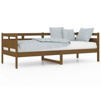 sofa cama  cama para adultos madera maciza de pino marron miel 80x200 cm