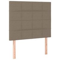juego de 2 cabeceros cama  panel de cabecera de tela gris taupe 90x5x7888 cm