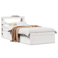 cama individual  cama de adulto  estructura de cama con cabecero madera pino blanco 75x190 cm cfw338639