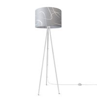 lampara de pie glow gris claro