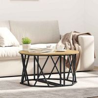 vidaxl mesa de cafe roble artisan 80 x 80 x 42 cm