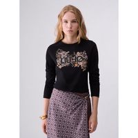 liu jo tops y camisetas t-shirt skinny fit con logo para mujer